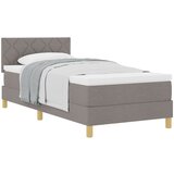 vidaXL Krevet s kutijom s madracem Taupe 90x200 cm Tkanina Cijene