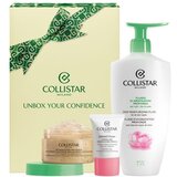 Collistar Ženski kozmetički set Hidratantno mleko za telo, 400ml + Talasso piling za telo, protiv zadržavanja vode, 150g + Lagana vodena krema za hidrataciju lica, 15ml | Eponuda.com
