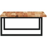  Zidna polica za umivaonik od čelika i masivnog bagremovog drva Smeđa 80 x 60 x 2 cm | shoptok.hr