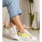 Gemre White women's sneakers with glitter and leopard accents Wellos | shoptok.hr