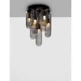 Nova Luce Siva staklena stropna svjetiljka sa staklenim sjenilom Gustave – | shoptok.hr