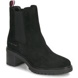 Tommy Hilfiger ESSENTIAL MIDHEEL SUEDE BOOTIE Crna Cijene