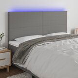 vidaXL LED posteljno vzglavje temno sivo 160x5x118/128 cm blago Cene