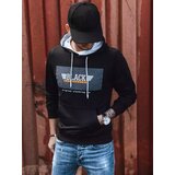DStreet Bluza męska z nadrukiem czarna | Shoptok.si