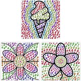 NIKCORP Diamantno slikanje za otroke, ustvarjalni komplet z dragimi kamni, 17 x 17 cm, 3 vzorci, razvijanje otroške kreativnosti, (5000156549) Cene