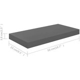  Plutajuće zidne police 2 kom sjajne sive 50 x 23 x 3 8 cm MDF | shoptok.hr