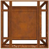 vidaXL Jeklo za vreme/Rjava 80 x 80 x 30 cm Vzdržljiva Kvadratna peč | Shoptok.si