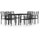  9-dijelni vrtni blagovaonski set crni | shoptok.hr