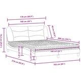  Postelja z vzmetnico temno rjava 160x200 cm blago | Shoptok.si