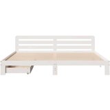 vidaXL Posteljni okvir brez vzmetnice bel 200x200 cm trdna borovina | Shoptok.si