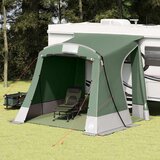 vidaXL Šotor s streho Drugo Zelena in črna 285 x 255 x 245 cm Poliester Cene
