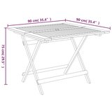 Sklopivi vrtni stol 90x90x75 cm od masivnog bagremovog drva | Eponuda.com
