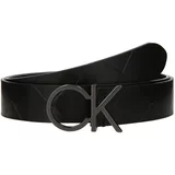 Calvin Klein Remen 'Re-Lock' tamo siva / crna