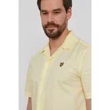 Lyle & Scott Pamučna košulja za muškarce, boja: žuta