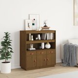 The Living Store Visoka omara medeno rjava 100x40x108,5 cm trdna borovina - Visoka Omara, (21435872) Cene