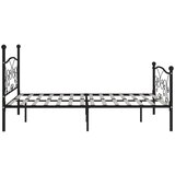  Za krevet s podnicama crni metalni 180 x 200 cm | shoptok.hr