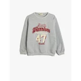 Koton Sweatshirt College Printed Long Sleeve Crew Neck