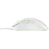 DELTACO GAMING Miš Ultra-Light Gaming , 6400 DPI, RGB, Gumeni side-grip, BIJELI | shoptok.hr