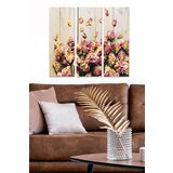 Wallity MDF1021990 multicolor decorative mdf painting (3 pieces) Cene