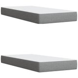  Krevet s oprugama i madracem svjetlosivi 200 x 200cm od tkanine | shoptok.hr