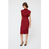 Trendyol claret red collar dress Cene