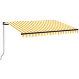 Maison Chic Ročno zložljiva tenda - Senčniki 350x250 cm rumena in bela, (22041199) | Shoptok.si