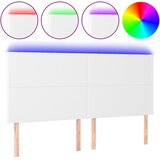  LED uzglavlje bijelo 180x5x118/128 cm od umjetne kože | shoptok.hr