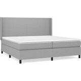  Krevet s oprugama i madracem svjetlosivi 200 x 200cm od tkanine | shoptok.hr