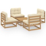Maison Chic Seti vrtnega pohištva - Vrtna garnitura - Vrtni pohištvo set 5-delna z blazinami trdna borovina, (21814214) | Shoptok.si