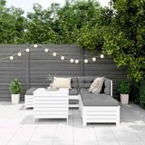  6-dijelni set vrtnih sofa bijeli od masivne borovine | shoptok.hr