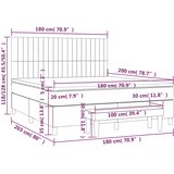 Krevet s oprugama i madracem plavi 180x200 cm od tkanine | Eponuda.com