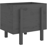Maison Chic Vrtna visoka greda - cvetlična korita - Cvetlični Lonec siva 62x50x57 cm trdna borovina, (21789510) Cene