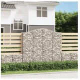  Obokane gabion košare 4 kosi 200x50x180/200 cm pocinkano železo | Shoptok.si