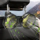 dvojni USB ventilator za avto s 3 hitrostmi
