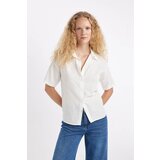 Defacto Oversize Fit Linen Look Short Sleeve Shirt | ePonuda.com