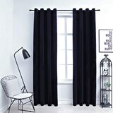  Zavjese za zamračivanje 2 kom baršunaste crne 140 x 225 cm | shoptok.hr