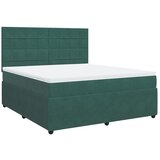 vidaXL Box spring postelja z vzmetnico temno zelena 180x200 cm žamet, (21308550) | Shoptok.si