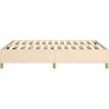  Za krevet s oprugama krem 140 x 190 cm od tkanine | shoptok.hr