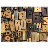 Tapeta - Wooden letters 200x154 | shoptok.hr