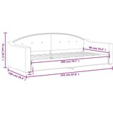  Dnevni krevet smeđesivi 90 x 200 cm od tkanine | shoptok.hr