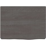  Stenska polica temno siva 40x30x(2-6) cm trdna hrastovina | Shoptok.si