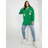 Fashion Hunters Green plus size hoodie Cene