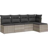 Maison Chic Seti vrtnega pohištva - Vrtna garnitura - Vrtni pohištvo set 5-delna z blazinami siv poli ratan, (21817864) | Shoptok.si
