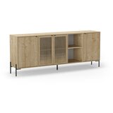 Marckeric Nizka komoda v hrastovem dekorju v naravni barvi 200x80 cm Inca – | Shoptok.si
