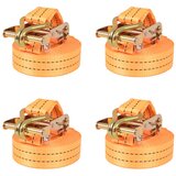 vidaXL Tovorni vezni trak 4 kosi 1 tona 6mx38mm oranžne barve, (20777606) cene