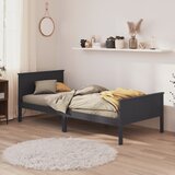 Furnova Posteljni okvir siv iz trdne borovine 100x200 cm, (21934632) Cene