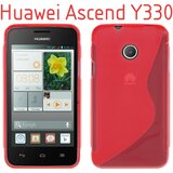  Gumijasti / gel etui S-Line za Huawei Ascend Y330 - rdeči Cene