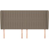  Uzglavlje s ušima smeđesivo 163x23x118/128 cm od tkanine | shoptok.hr