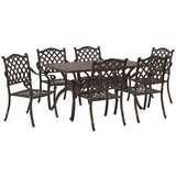  Vrtni set za objed 7 pcs Bronzana Aluminij | shoptok.hr