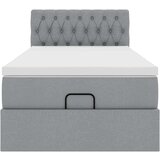 vidaXL otomanski okvir kreveta s madraca svijetlosivi 90x200cm tkanine | shoptok.hr